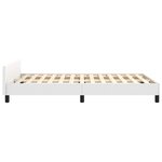 vidaXL Cadre de lit avec tête de lit blanc 120x190 cm similicuir