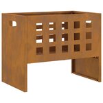 Fire Pit Rectangulaire 50x30x40 cm en Acier Weathering