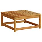 vidaXL Salon de jardin 6 Pièces avec coussins bois d'acacia solide
