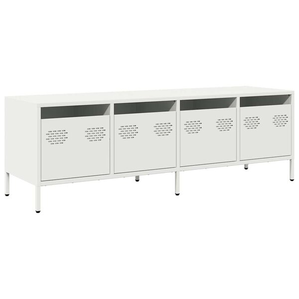 vidaXL Meuble TV blanc 135x39x43 5 cm acier laminé à froid