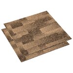 vidaXL Moquette de sol 20 Pièces Marron 50 x 50 cm PP