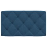 vidaXL Coussin de tête de lit bleu 80 cm tissu