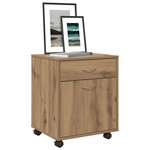 vidaXL Armoire roulante chêne artisanal 45x38x54 cm bois d'ingénierie