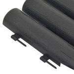 vidaXL Bordures de pelouse 36 Pièces Anthracite 10 m PP