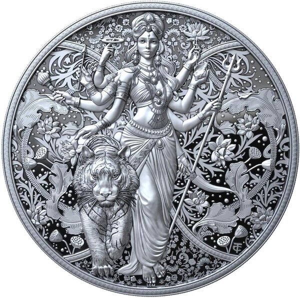 Pièce de monnaie en Argent 2000 Francs g 31.1 (1 oz) Millésime 2025 Hindu Religion DURGA