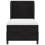 vidaXL Lit à ressorts avec matelas noir 100x200 cm en velours