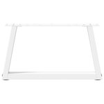 vidaXL Pieds de table basse en forme de V  2 pièces  blanc  70 x (30-31 3) cm  acier