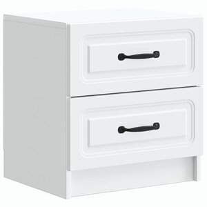 vidaXL Cabinet de chevet Blanc 43 x 34 5 x 44 5 cm Bois d'ingénierie
