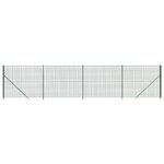 vidaXL Clôture en treillis métallique avec bride vert 2 2x10 m