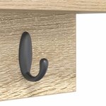 vidaXL Porte-manteau mural avec étagère Chêne sonoma 40 x 10.5 x 18 cm