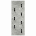 vidaXL Porte-manteau mural Montage mural Gris béton 30 x 1.5 x 80 cm