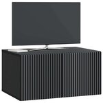 vidaXL Meuble TV mural Noir 59 5 x 41 x 30 cm Bois d'ingénierie