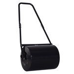 Rouleau à gazon jardin en acier avec poignée dim. 50L x 32l x 108H cm lestage max. 30 L noir