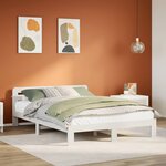 vidaXL Cadre de lit sans matelas blanc 140x200 cm bois de pin massif