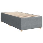 vidaXL Sommier à lattes de lit et matelas Gris clair 90x190 cm Tissu