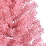 vidaXL Demi sapin de Noël artificiel avec support Rose 120 cm PVC