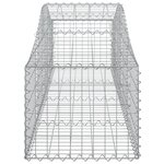 vidaXL Paniers à gabions arqués 7 Pièces 200x50x40/60 cm fer galvanisé