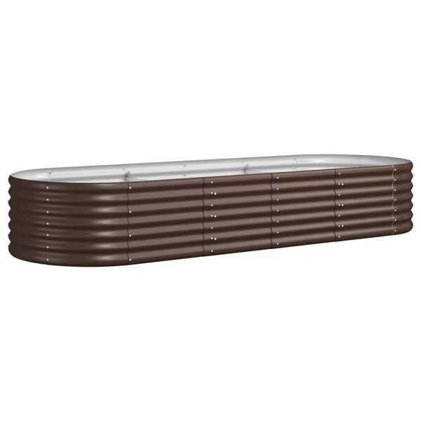 vidaXL Lit surélevé de jardin Acier galvanisé marron