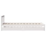 vidaXL Cadre de lit sans matelas blanc 100x200 cm bois de pin massif