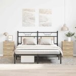 vidaXL Tables de chevet 2Pièces chêne sonoma 38x35x56cm bois d'ingénierie