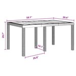 vidaXL Table de jardin Marron 150x100x73 cm Poly Rattan