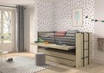 Lit mi-haut 90x200 sam avec gigogne