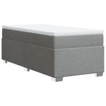 vidaXL Sommier à lattes de lit avec matelas gris clair 80x200 cm tissu