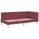 vidaXL Cadre de lit d'angle avec matelas 2 pc Bordeaux 80 x 200 cm