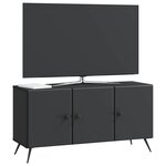 vidaXL Meuble TV Noir 99 x 34 5 x 50 cm Bois d'ingénierie