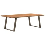 vidaXL Table à manger marron clair bois de chêne massif rectangulaire