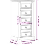 vidaXL Table de chevet Corona 53x39x103 cm bois de pin massif