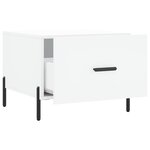 vidaXL Tables basses 2 Pièces blanc 50x50x40 cm bois d'ingénierie