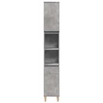 vidaXL Ensemble de meubles de salle de bain 3 Pièces gris béton