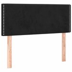 vidaXL Sommier à lattes de lit et matelas LED noir 120x190 cm velours