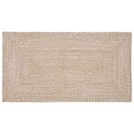 vidaXL Tapis Naturel et blanc 60 x 110 cm Jute