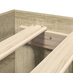 vidaXL Cadre de lit et tête de lit sans matelas chêne sonoma 90x200 cm