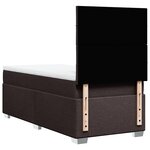 vidaXL Sommier à lattes de lit avec matelas Marron foncé 100x200 cm