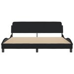 vidaXL Cadre de lit Dover noir 180x200 cm tissu