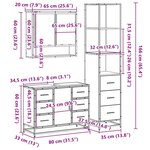 vidaXL Ensemble de meubles de salle de bain 3 Pièces chêne sonoma