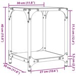 vidaXL Tables basses avec dessus en verre transparent 2 Pièces acier