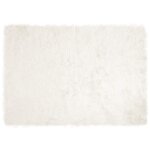 vidaXL Tapis en fausse Tafalla Blanc 140 x 200 cm Polyester