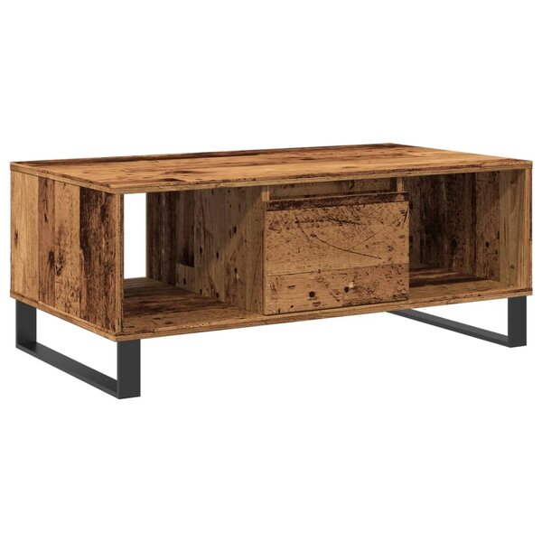 vidaXL Table basse vieux bois 90x50x36 5 cm bois d'ingénierie