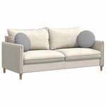 vidaXL Coussins de siège 2 Pièces Gris nuage Ø40 x 13 cm tissu