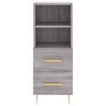 vidaXL Buffet haut Sonoma gris 34 5x34x180 cm Bois d'ingénierie