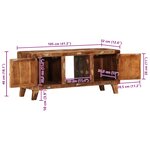 vidaXL Meuble TV 105x46x32 cm Bois massif de récupération
