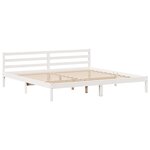 vidaXL Cadre de lit et tête de lit blanc 200x200 cm bois de pin massif