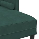 Canapé de jardin vidaXL avec banc et coussins en velours vert foncé