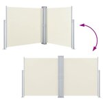 vidaXL Auvent latéral rétractable Crème 140 x 600 cm