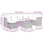 vidaXL Salon de jardin 8 Pièces avec coussins gris résine tressée