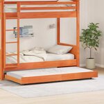 vidaXL Cadre de lit Marron 80 x 200 cm Bois de pin massif